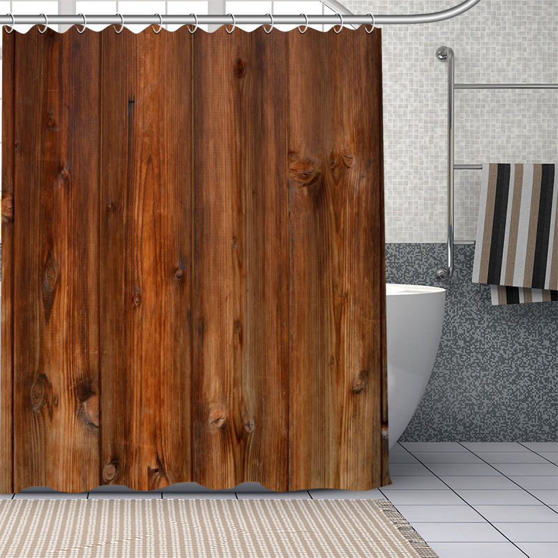 Shower Curtain Liner - Custom Oud Hout Douche Gordijnen Diy
