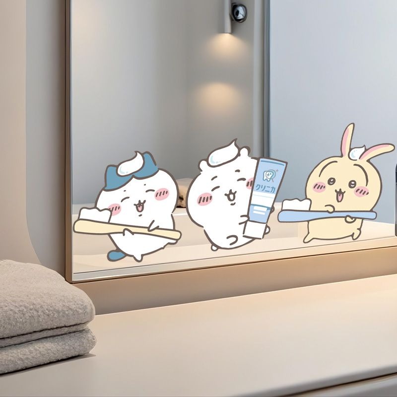 Home Bathroom Vanity - Hot Chiikawa spiegelstickers sterke kleefkracht duidelijke
