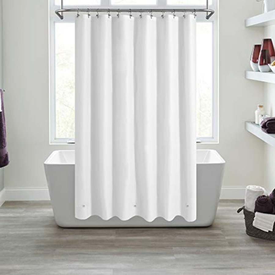 Shower Curtain Liner - Witte douchegordijnvoering met 3 magneten, 72x72