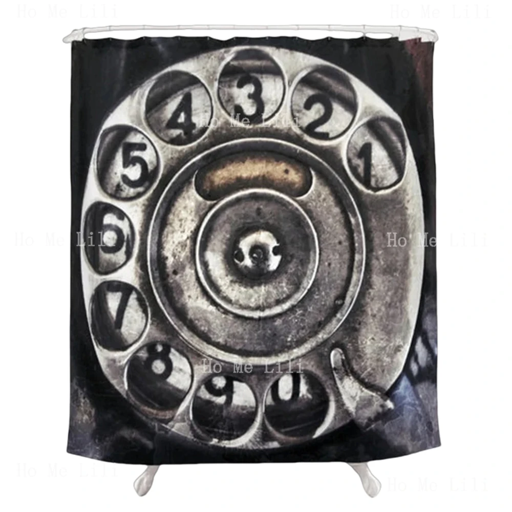Home Bathroom Called - Bel Me Oude Telefoonwijzerplaat Steampunk Douchegordijn