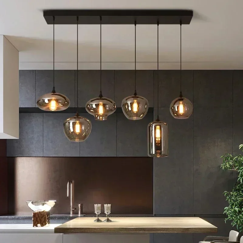 Home Of The Year Bathroom - Moderne plafondkroonluchter LED-verlichting Rookgrijs glas Geschikt
