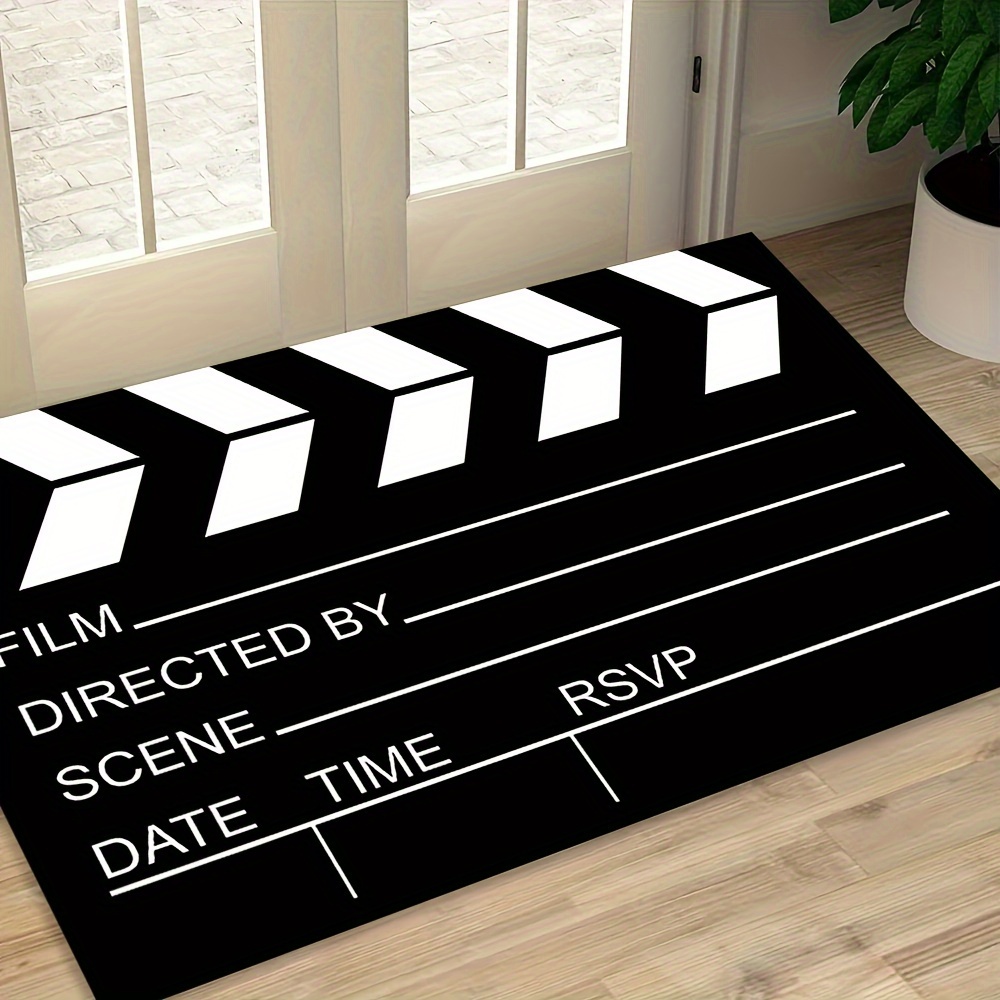 Home Bathroom Carpet - VIKAMA Filmregisseur's Clapperboard Creatief Tapijt Woonkamer