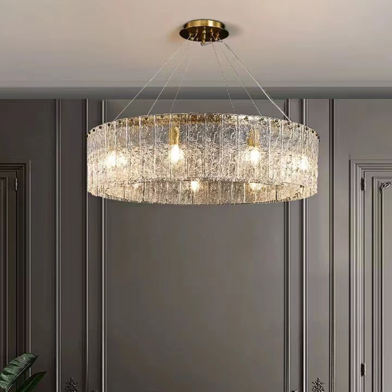 Home Of The Year Bathroom - LED Creatieve Waterrimpel Glazen Hanglamp Nieuwe