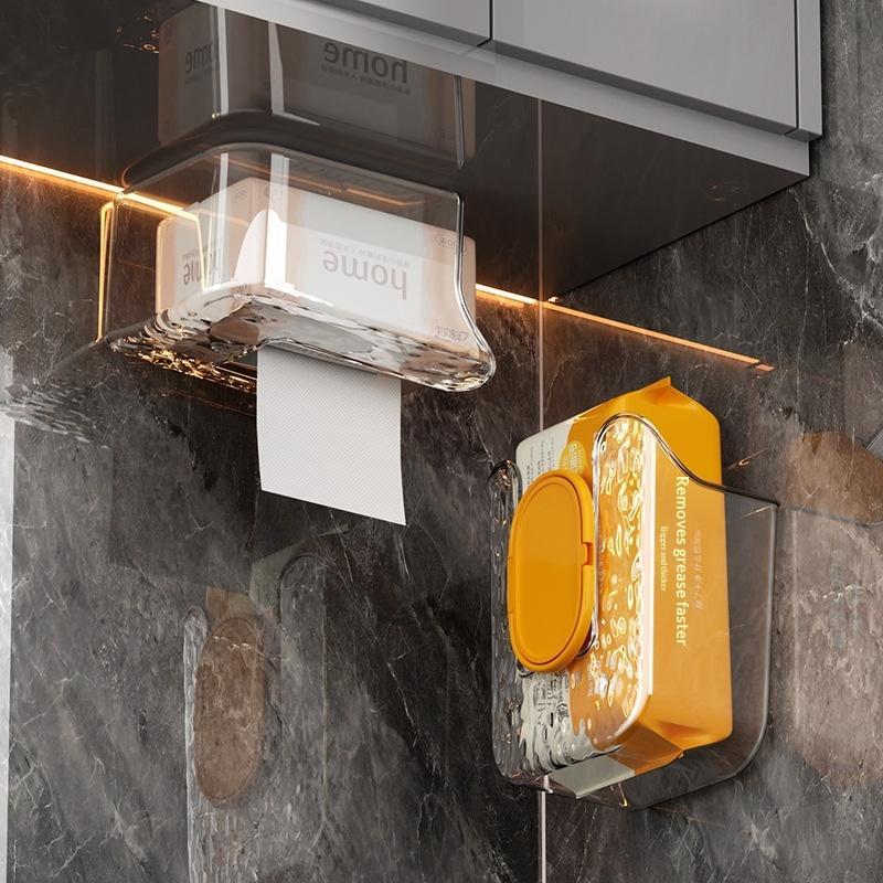 Home Bathroom Paper Towel Dispenser - Wandmontage Dispenser voor vochtige doekjes Zelfklevende