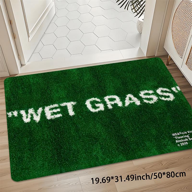 Home Bathroom Carpet - VIKAMA Light Luxury WET GRASS groene