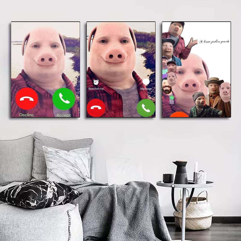 Home Bathroom Called - John Pork is Calling Poster voor