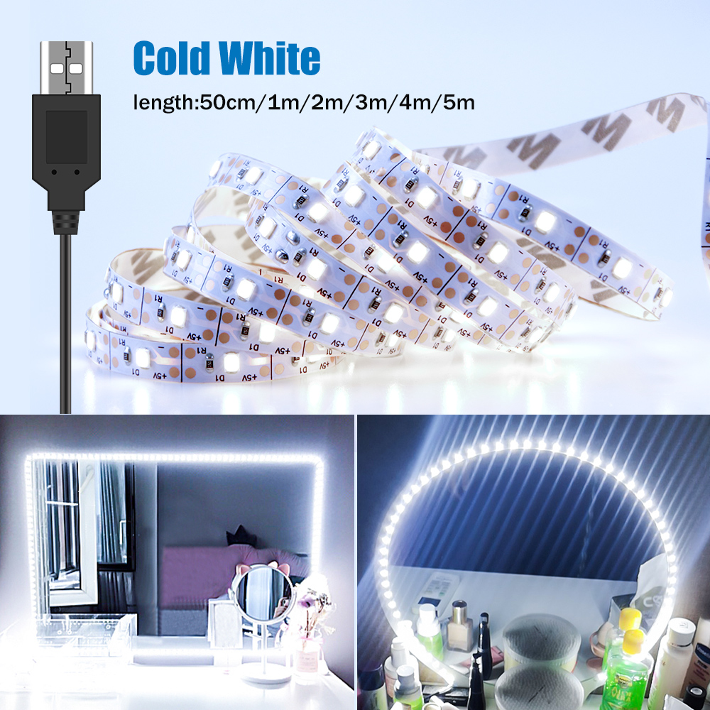 Home Bathroom Vanity - DC5V LED Make-upspiegel Lichtstrip USB Kaptafellamp