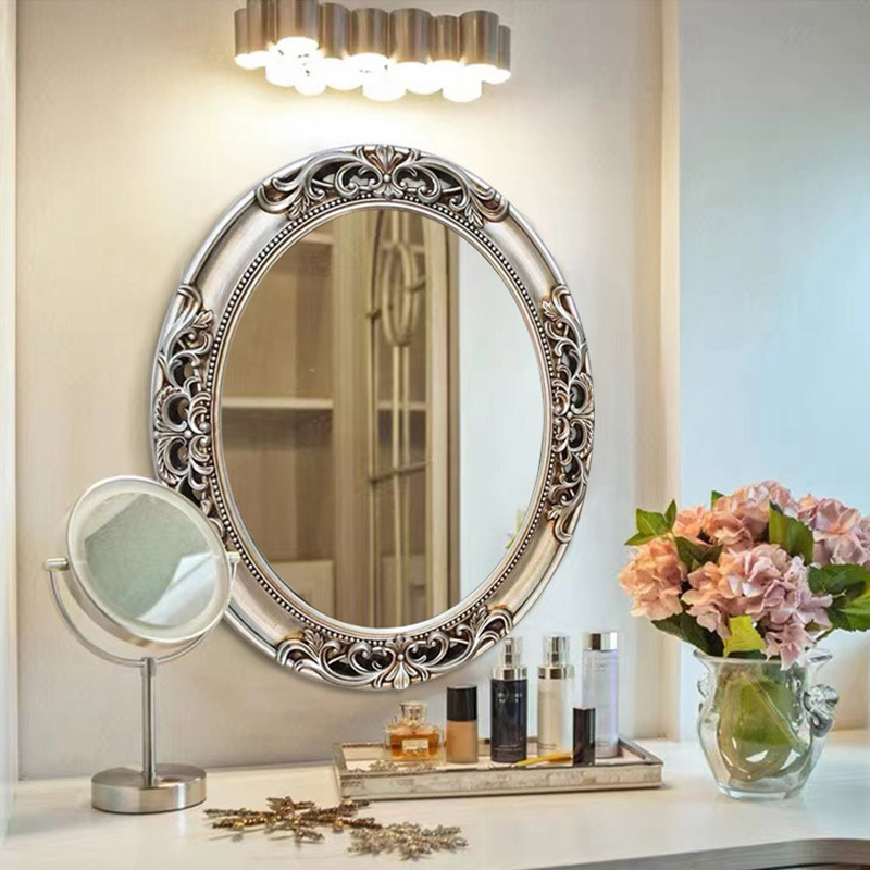 Home Bathroom Vanity - Europese ovale holle badkamerspiegel, wandspiegel voor