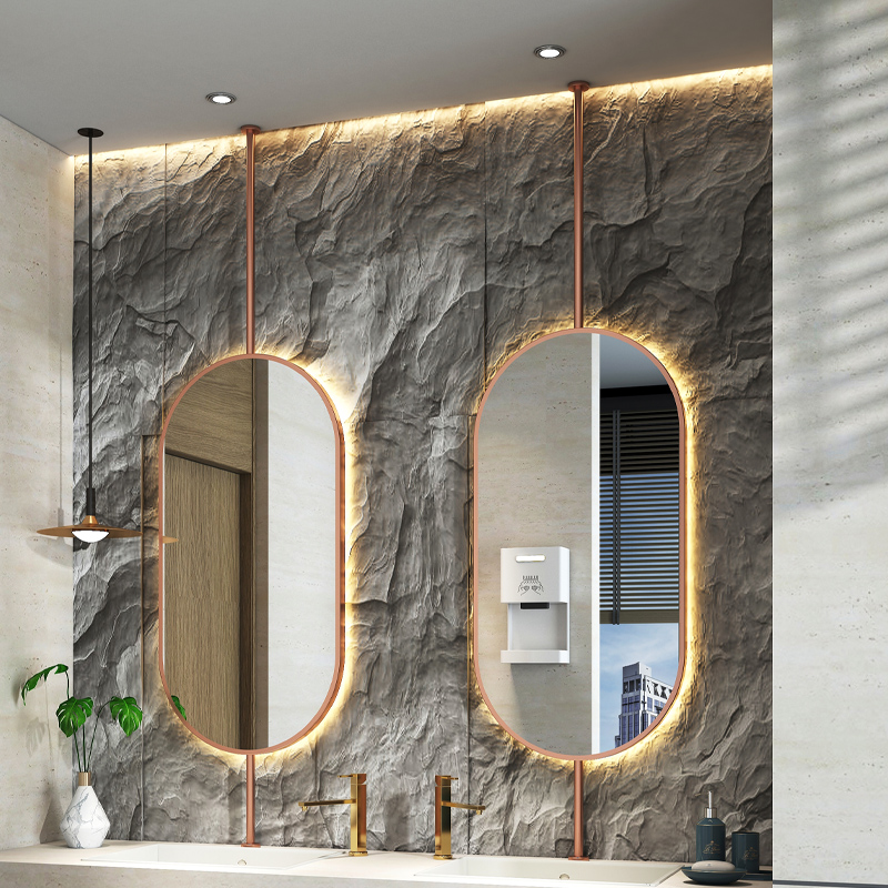Home Bathroom Vanity - Maat 60x90cm Plafond ovale hangende spiegel