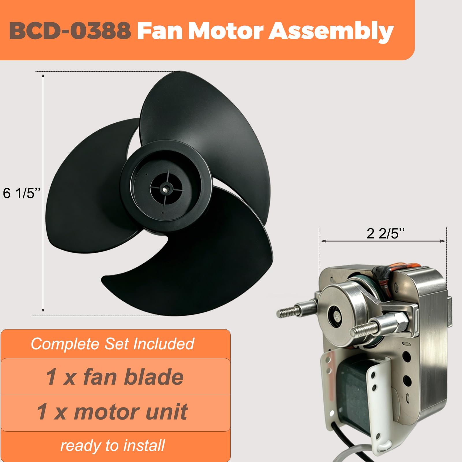 Home Bathroom Fan - BCD-0388 Badkamer Afzuigventilator Motor, 60 CFM