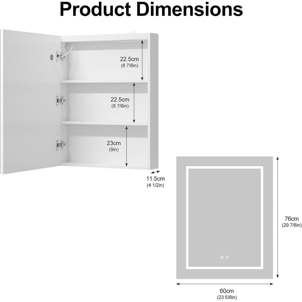 24x30 medicijnkastje met verli - Home Outlet Bathroom Mirrors recensie en prijs