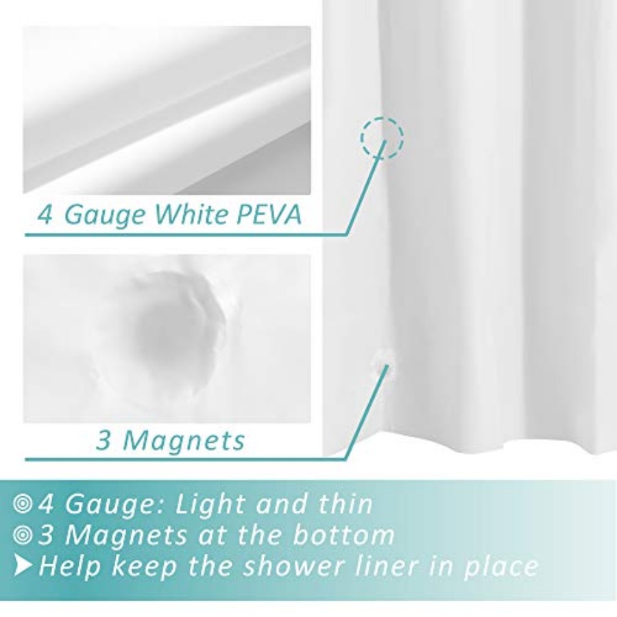Witte douchegordijnvoering met - Shower Curtain Liner recensie en prijs