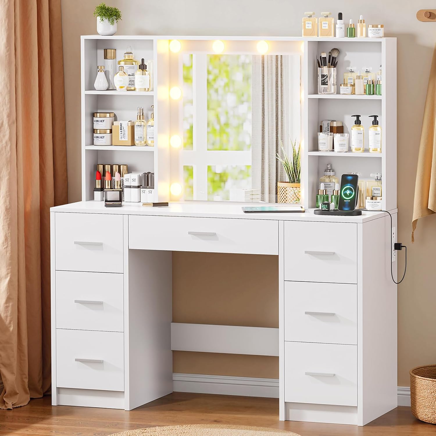 Grote kaptafel met LED-spiegel - Home Outlet Bathroom Mirrors recensie en prijs