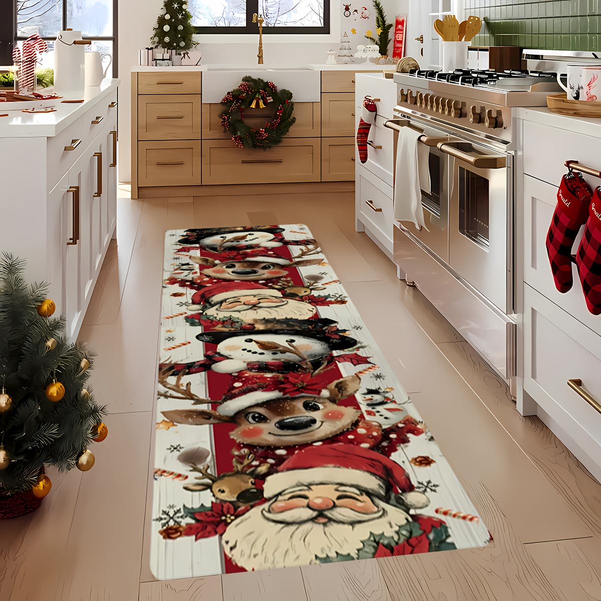 Extra lange rode en gouden ker - Home Bathroom Carpet recensie en prijs