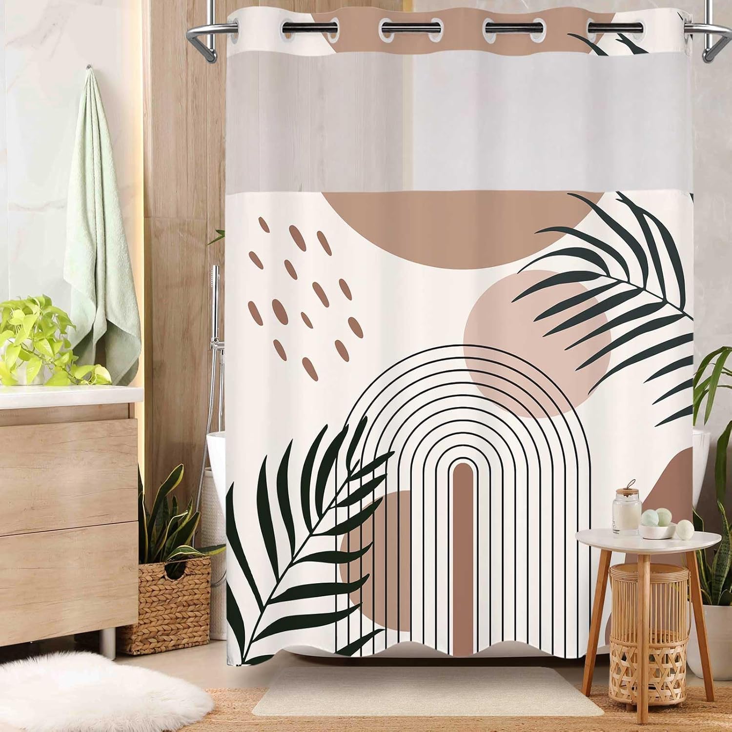 Douchegordijn zonder haak met  - Shower Curtain Liner recensie en prijs