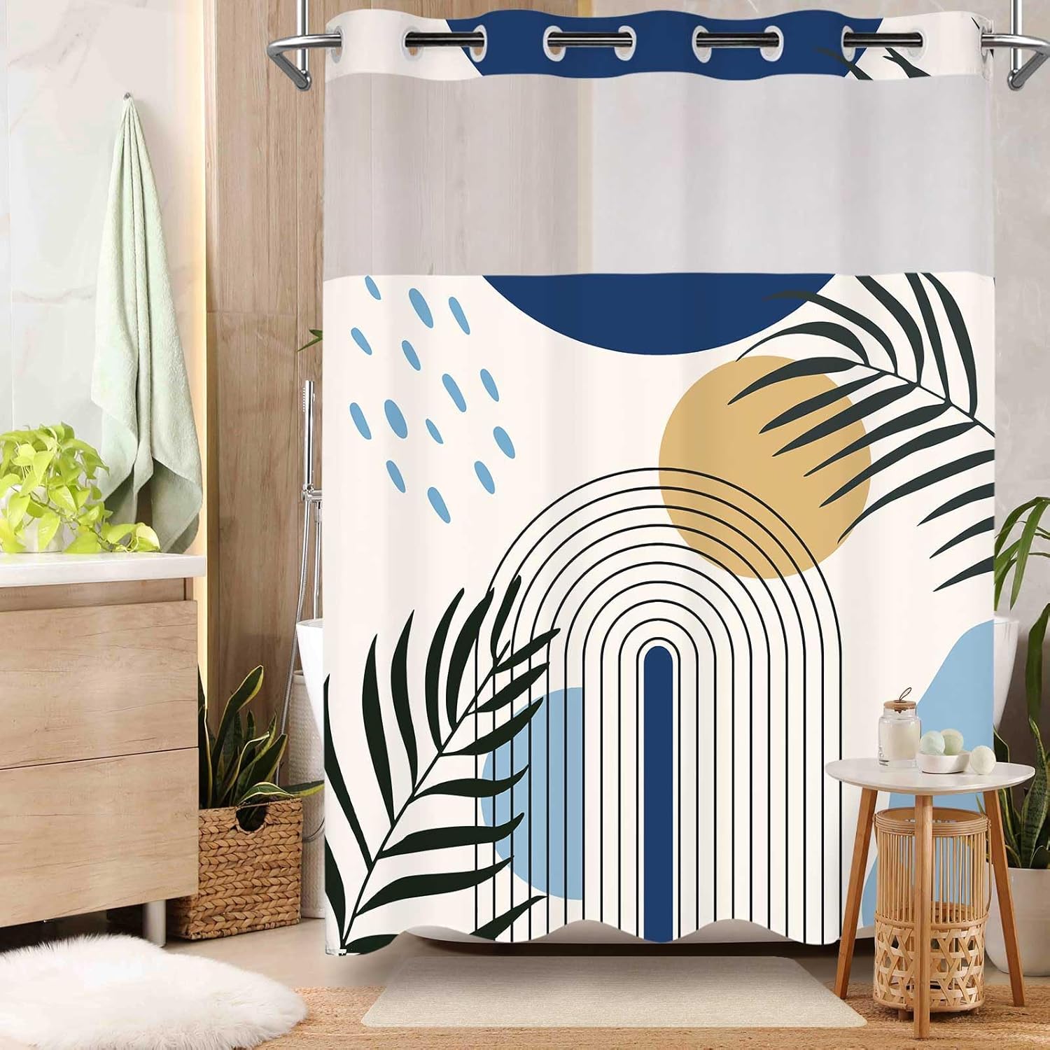 Douchegordijn zonder haak met  - Shower Curtain Liner recensie en prijs