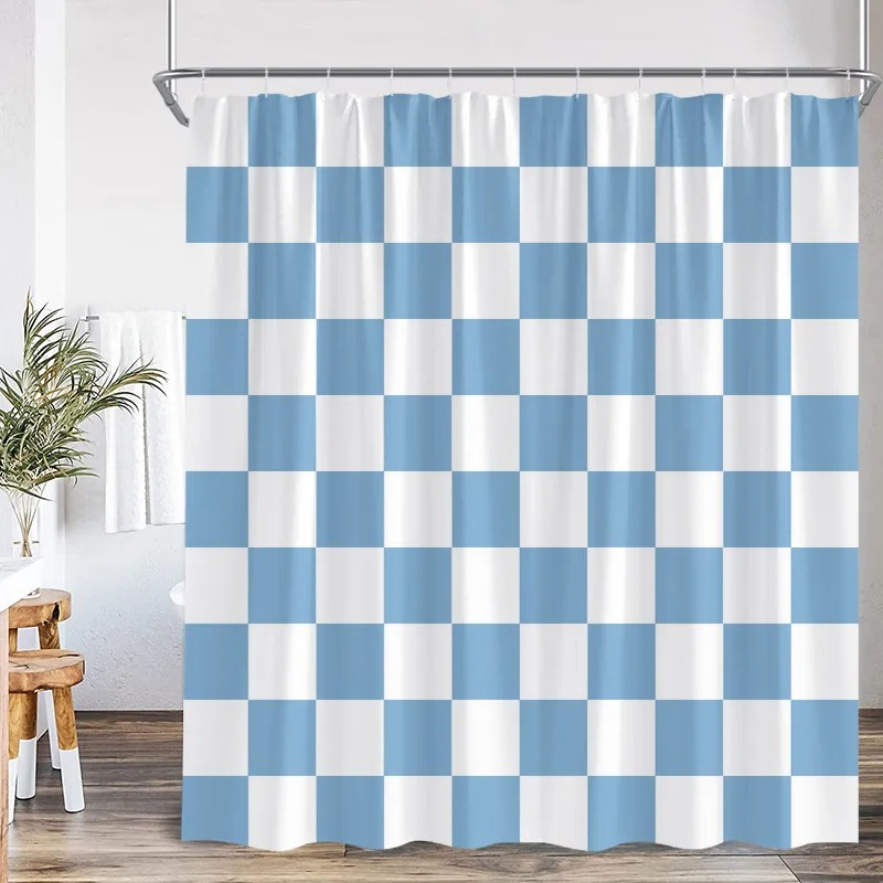 Zwart-wit geruit douchegordijn - Shower Curtain Liner recensie en prijs