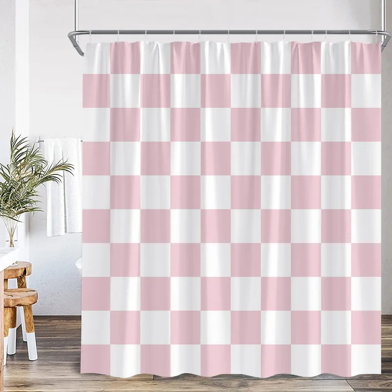 Zwart-wit geruit douchegordijn - Shower Curtain Liner recensie en prijs