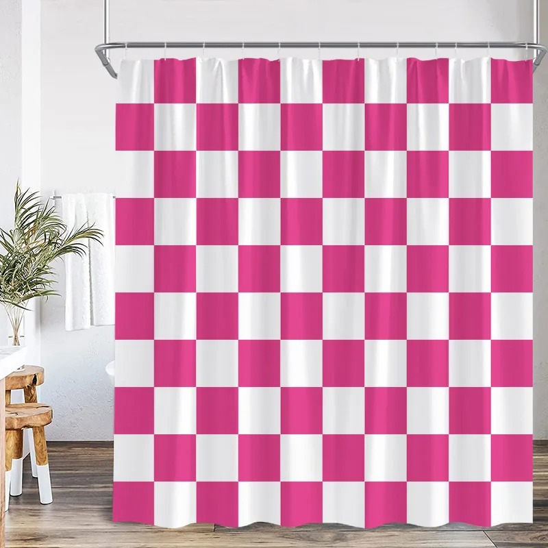 Zwart-wit geruit douchegordijn - Shower Curtain Liner recensie en prijs
