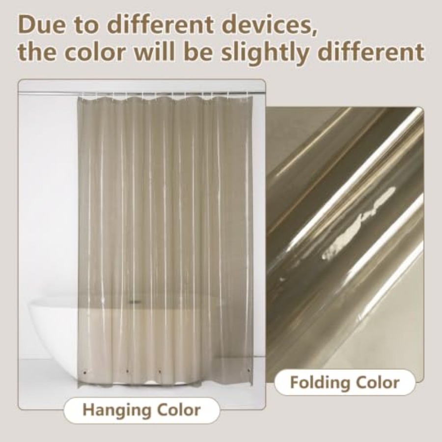 Waterdichte bruine plastic dou - Shower Curtain Liner recensie en prijs