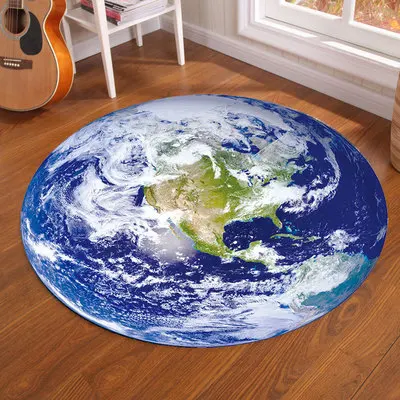 Galaxy Earth Moon Rond Tapijt  - Home Bathroom Carpet recensie en prijs