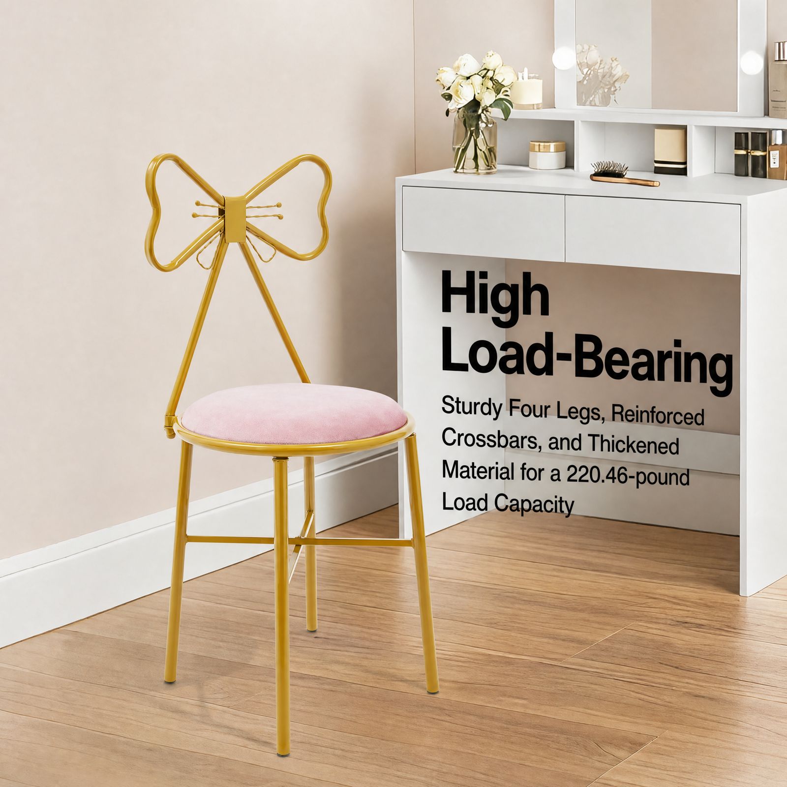 Roze vlinder rugleuning kaptaf - Home Bathroom Vanity recensie en prijs