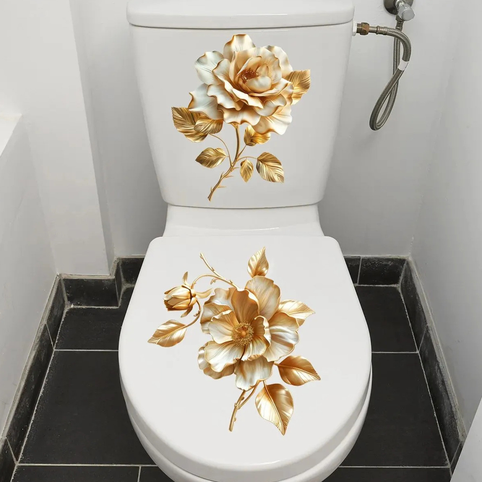 2 stuks bloementoiletstickers  - Home Of The Year Bathroom recensie en prijs