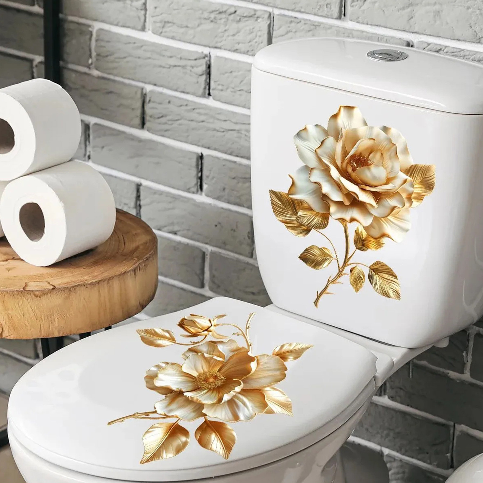2 stuks bloementoiletstickers  - Home Of The Year Bathroom recensie en prijs