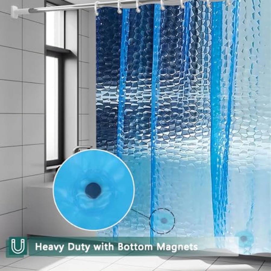 Blauwe douchegordijnvoering, 1 - Shower Curtain Liner recensie en prijs