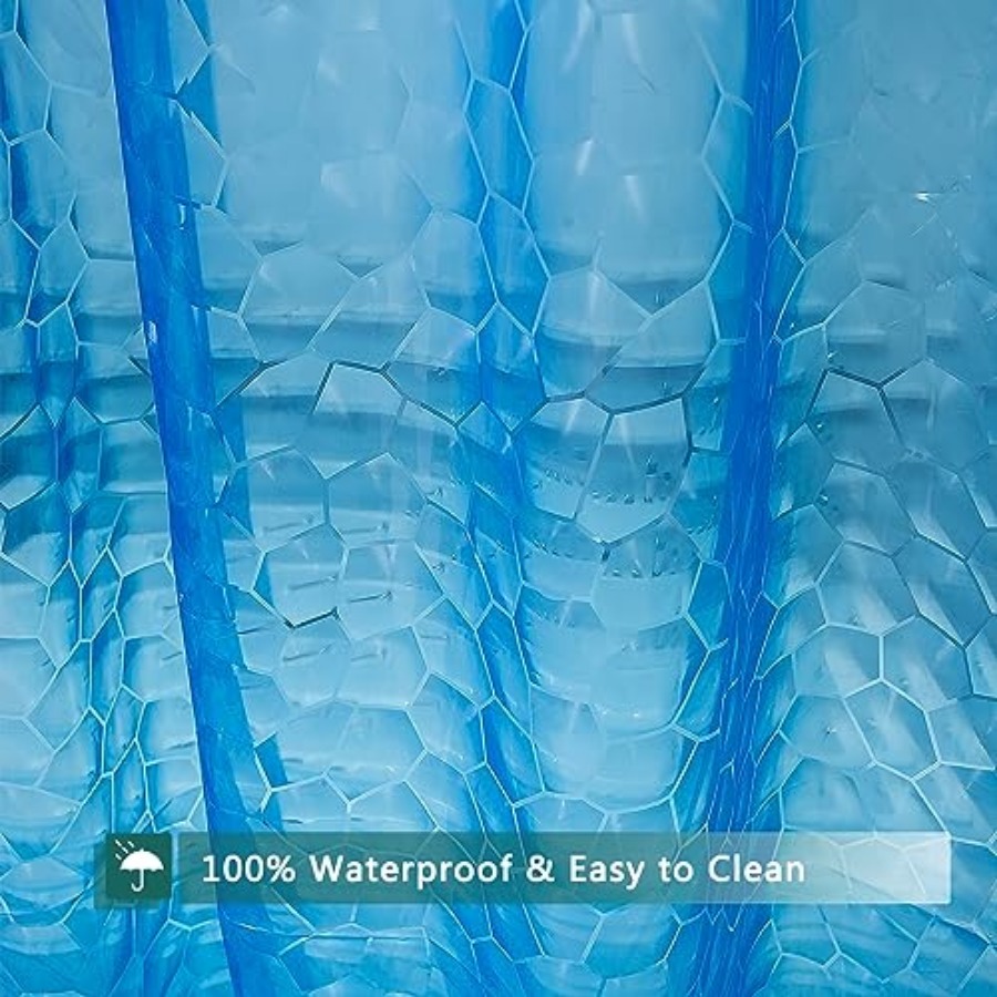 Blauwe douchegordijnvoering, 1 - Shower Curtain Liner recensie en prijs